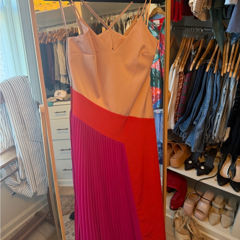 Target Asymmetrical Dress in Red and Pink